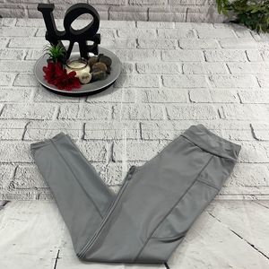 Women’s Unbranded Gray Comfortable Pocket Stretchy Athletic Leggings (L) AY08